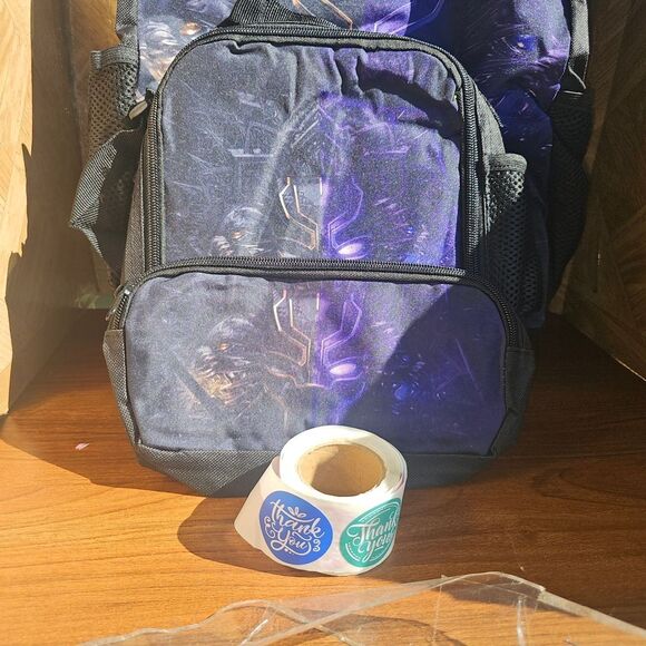 Brand New Kids' Black and Purple Backpack 3 Pieces - Picture 3 of 4